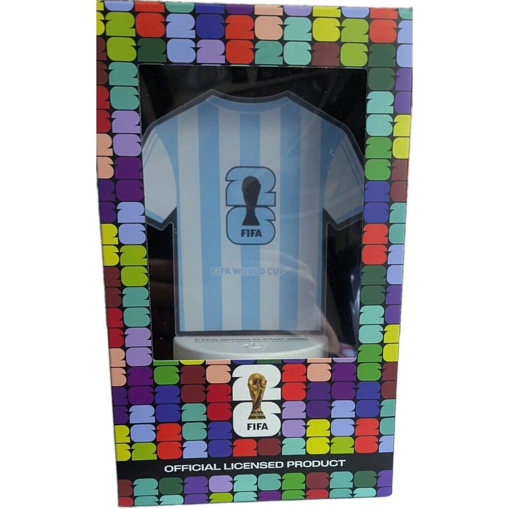FIFA World Cup 2026 Argentina Jersey LED Acrylic Table Lamp NIB